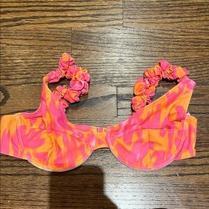 Vibrant Pink and Orange Bikini Top